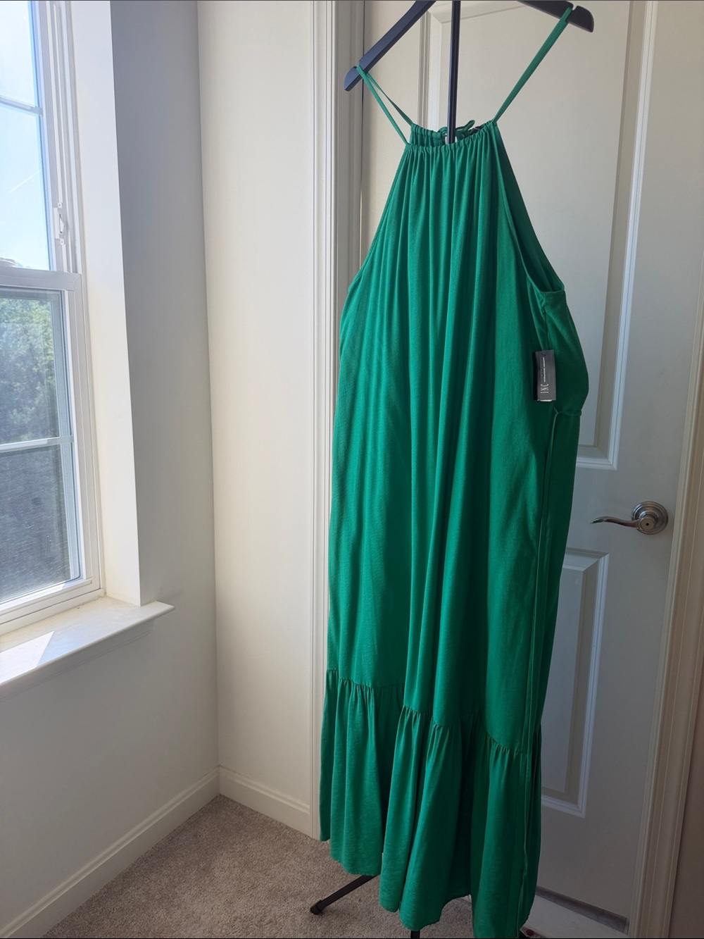 INC International Concepts Green Spaghetti-Strap Maxi Dress